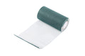 Roll of green mesh tape on a white background